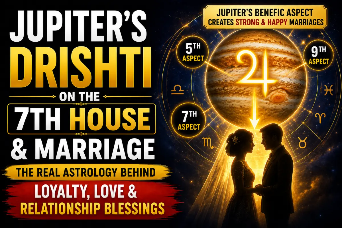 Jupiter’s Drishti on the 7th House: The Real Astrology Behind Marriage, Loyalty & Relationship Blessings