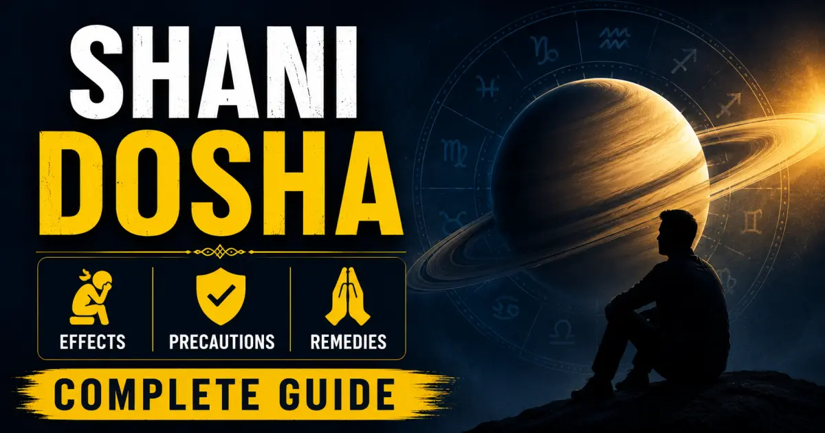 Shani Dosha in Vedic Astrology: Signs, Effects, Precautions & Remedies Explained Simply
